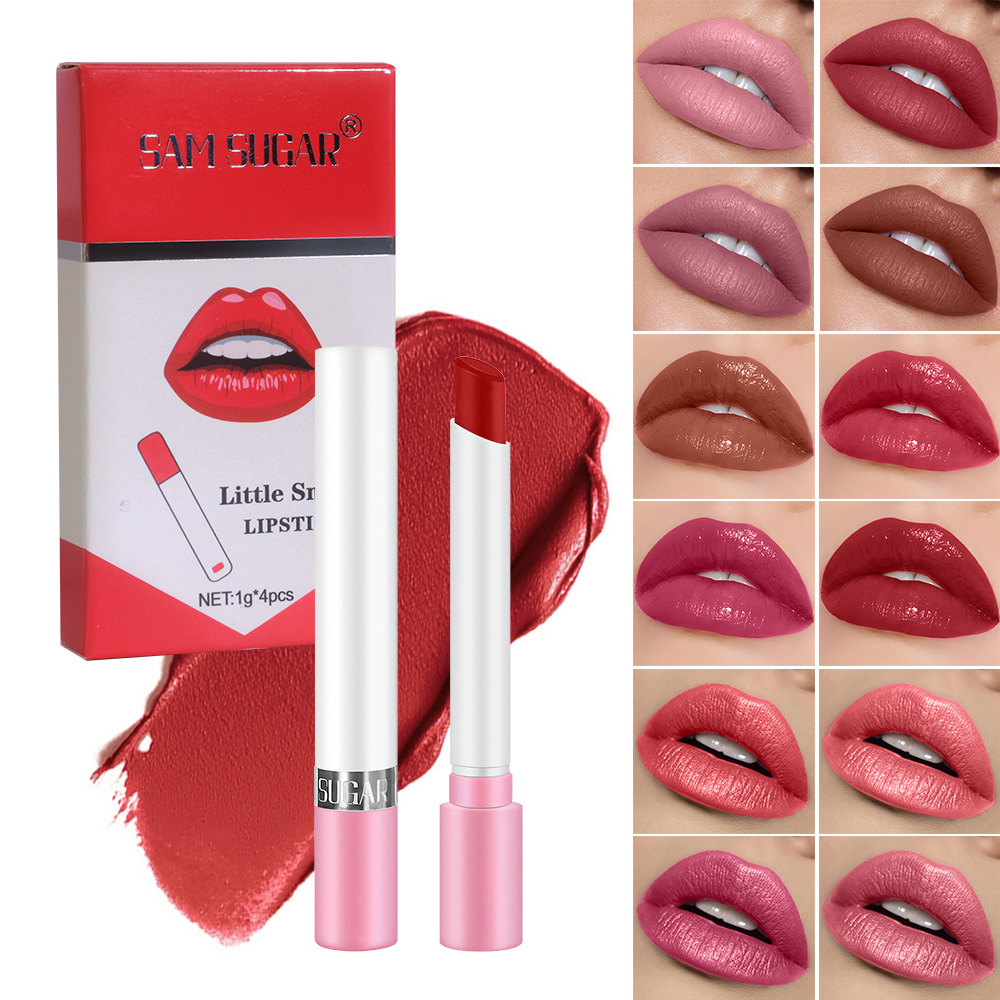 Beauty Makeup Gift Sets - Cigarette Lipstick Set 4 Pcs Pearl
