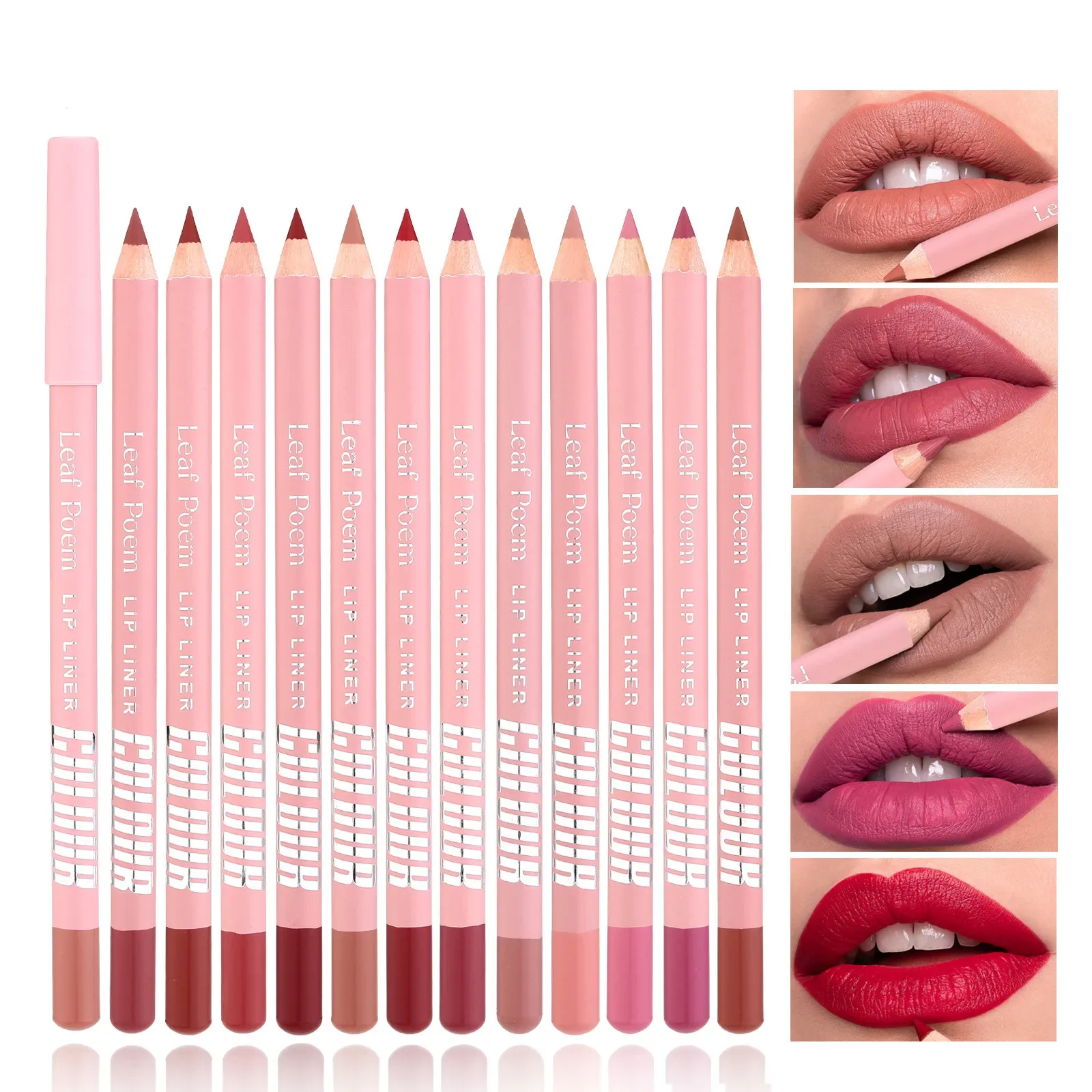 Lip Liner Pencil - Lipstick Lipliner Pen Set Matte Velvet