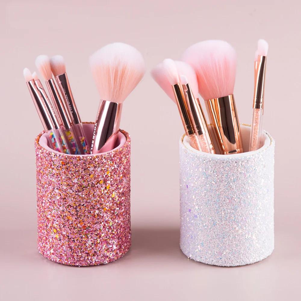 Lip Liner Pencil - Sparkling Makeup Brush Bucket Cosmetic Storage
