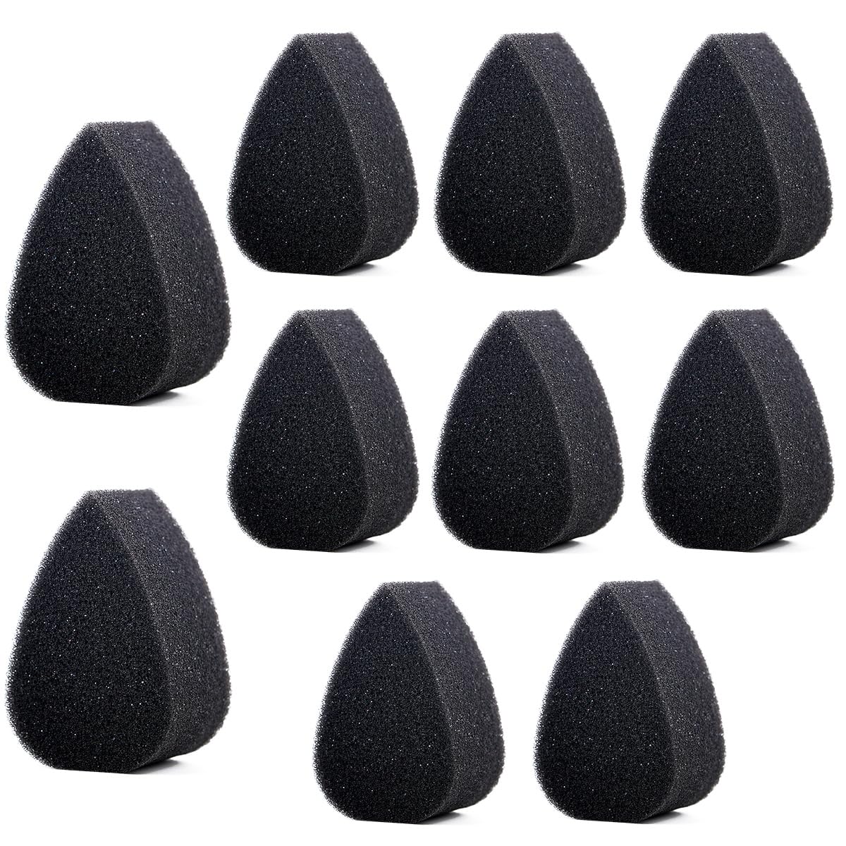 Cosmetic Sponge - 10Pcs Black Petal Face Painting Sponges