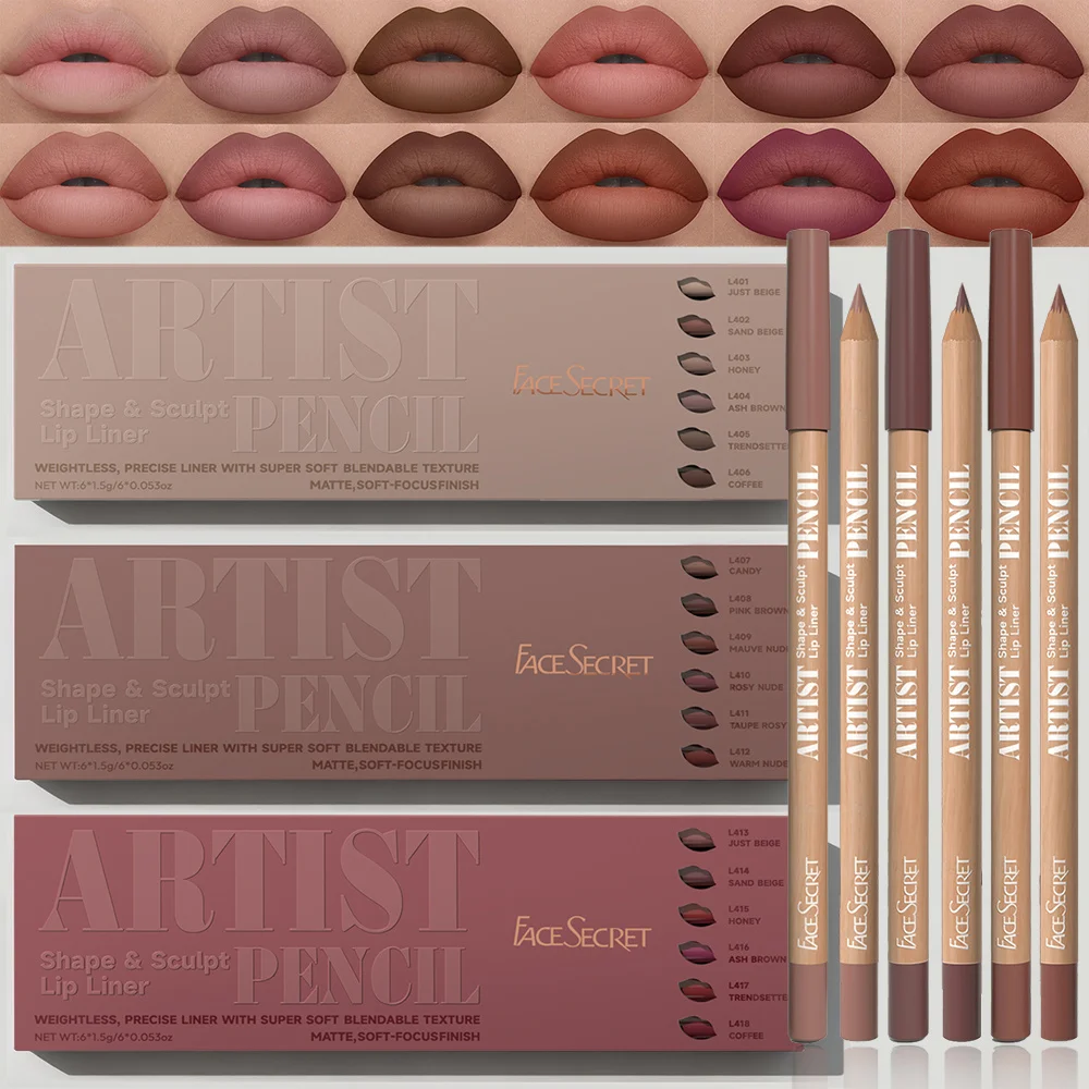 Lip Liner Pencil - 6pcs Set Artist Face Secret Lip