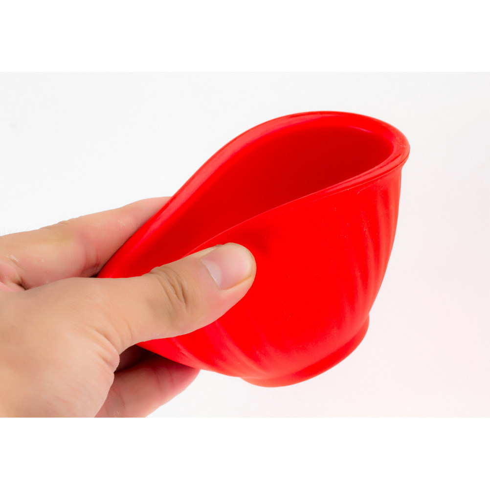 Beauty Home Makeup - Red Silicone Facial Mask Bowl Anti-Drop