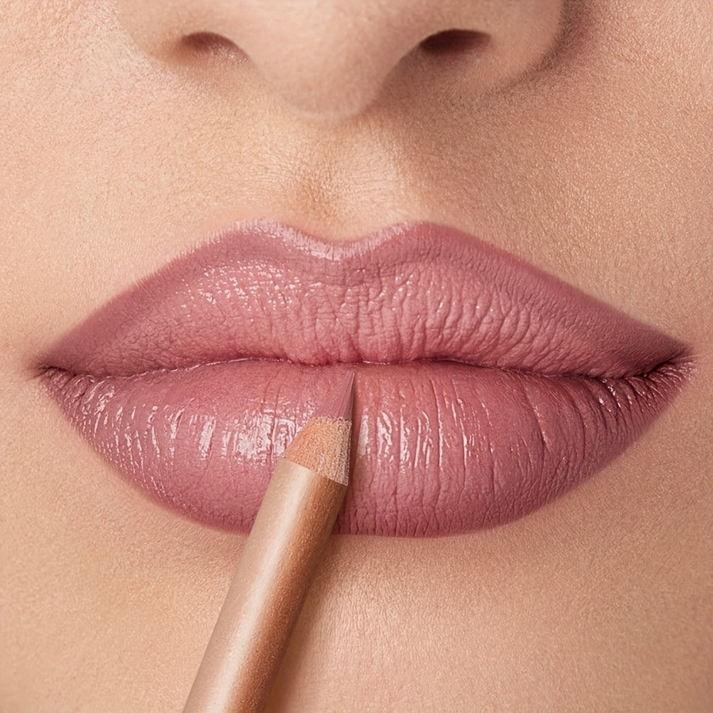 Lip Liner Pencil - Matte Lip Liner Pencil Nude, Long-Lasting