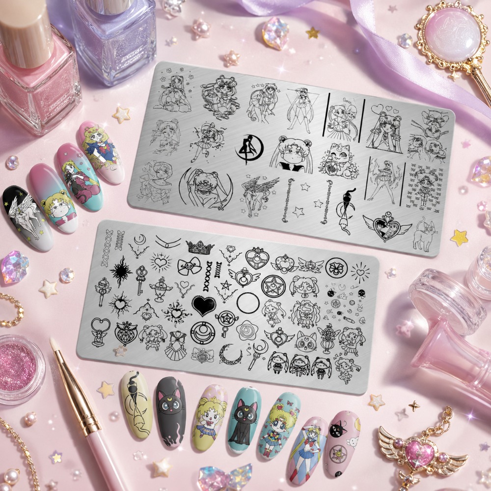Sailor Moon Anime Nail Stampin - Nail Art Stamping Kit 评论和价格