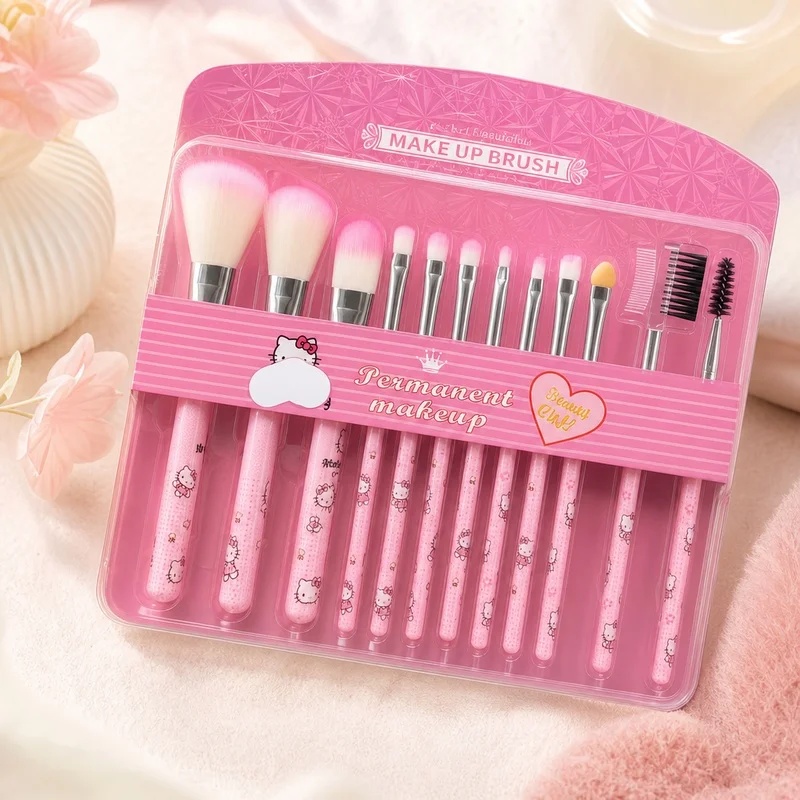Hello Kitty 12-piece Makeup Br - Beauty Makeup Gift Sets 评论和价格