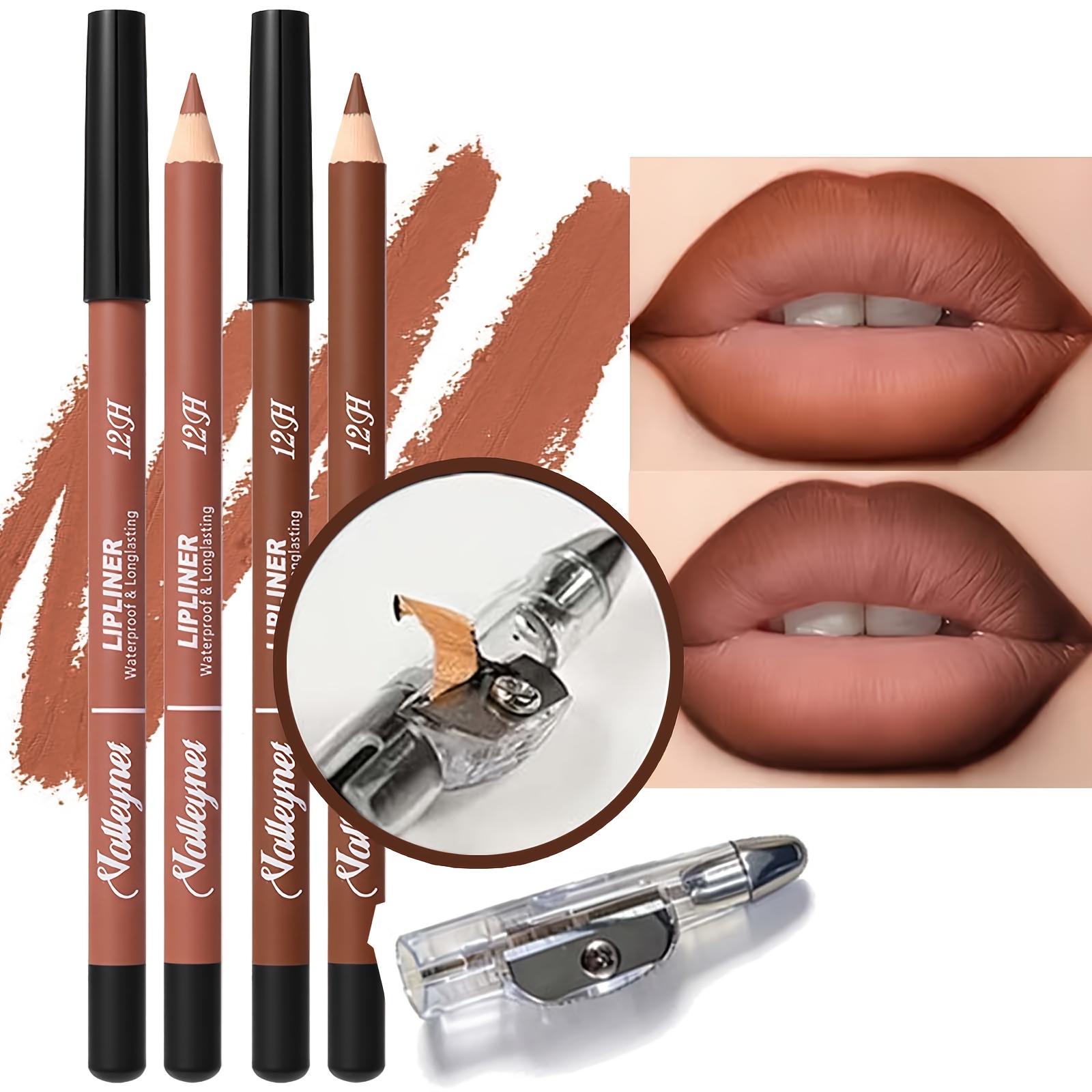 2 Lipliner Pens+1 Pencil Sharp - Lip Liner Pencil 评论和价格