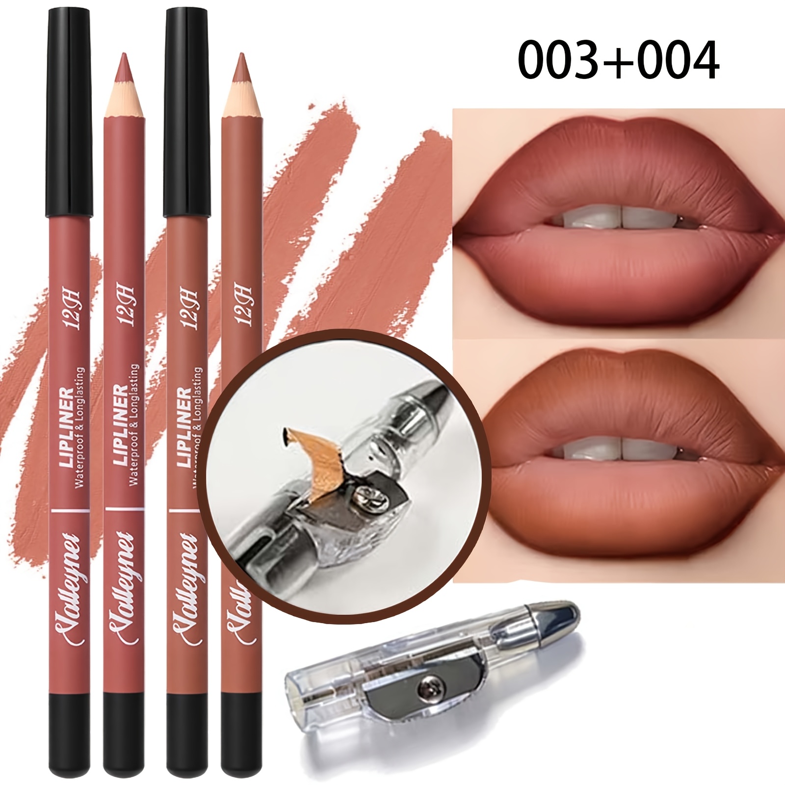 2 Lipliner Pens+1 Pencil Sharp - Lip Liner Pencil 评论和价格