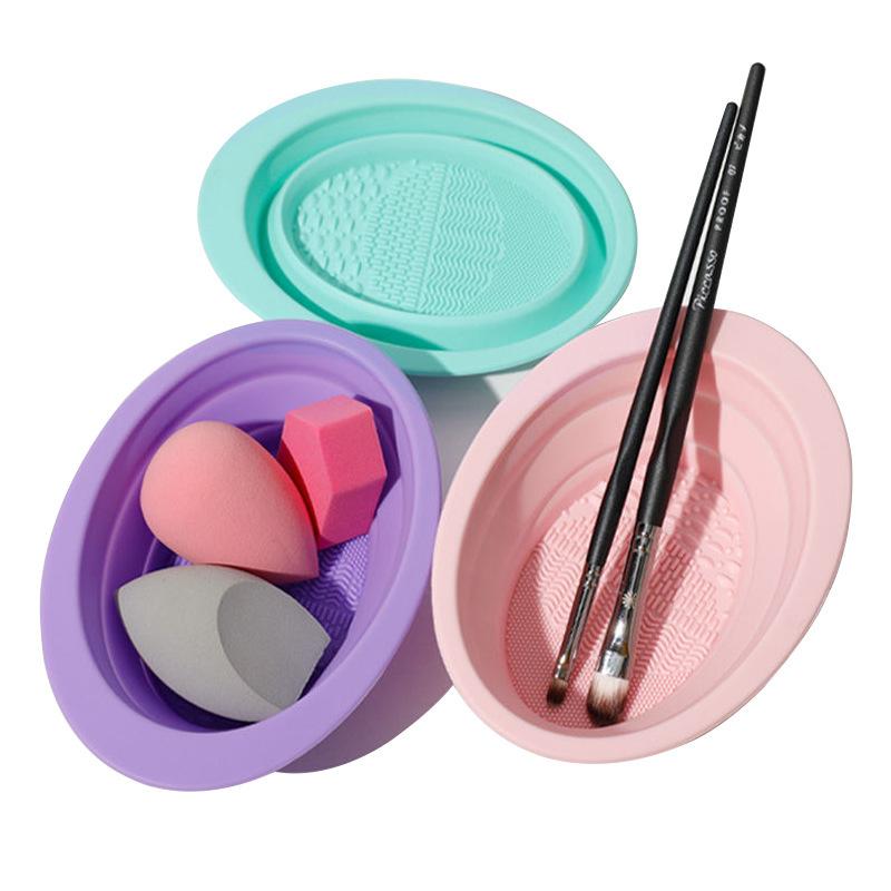 Folding Powder Puff Cleaning B - Cosmetic Sponge 评论和价格