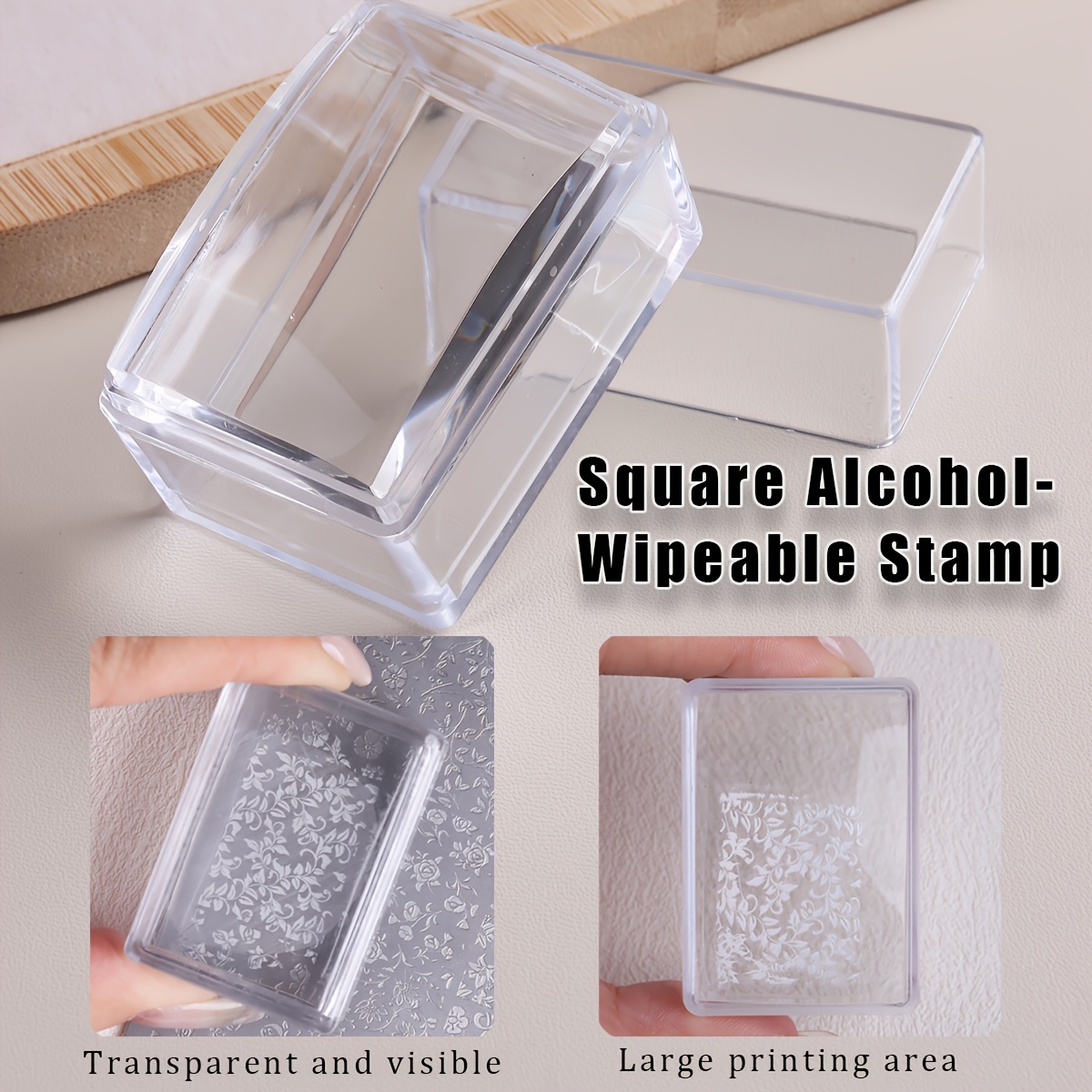 Square Clear Silicone Nail Sta - Nail Art Stamping Kit 评论和价格
