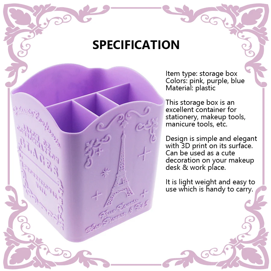 4-Compartment Nail Art Brush H - Beauty Home Makeup 评论和价格
