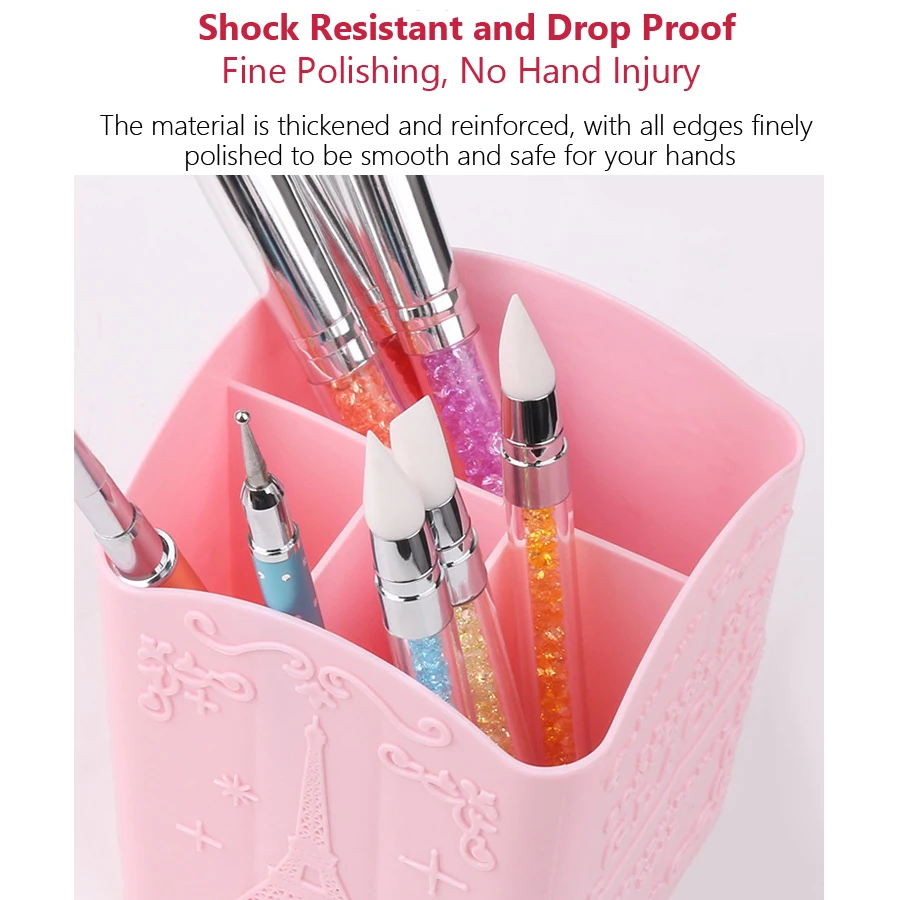 4-Compartment Nail Art Brush H - Beauty Home Makeup 评论和价格