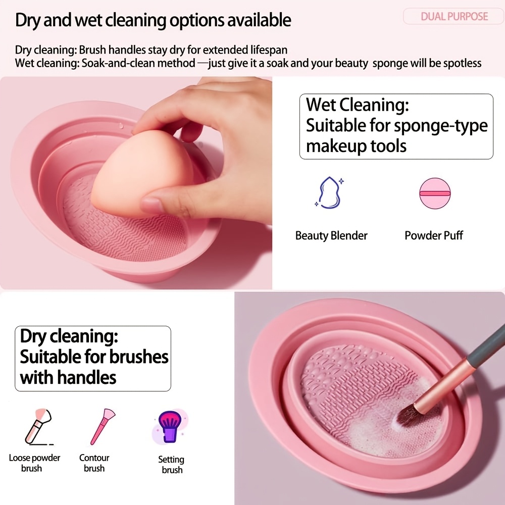 Foldable Silicone Makeup Brush - Cosmetic Sponge 评论和价格