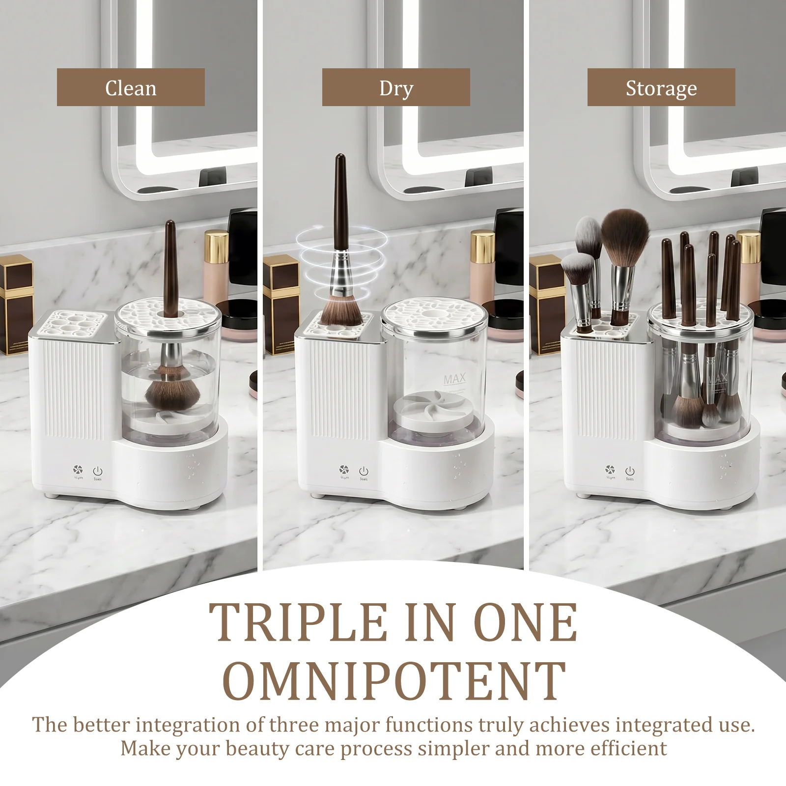 3 IN 1 Electric Makeup Brush C - Beauty Home Makeup 评论和价格