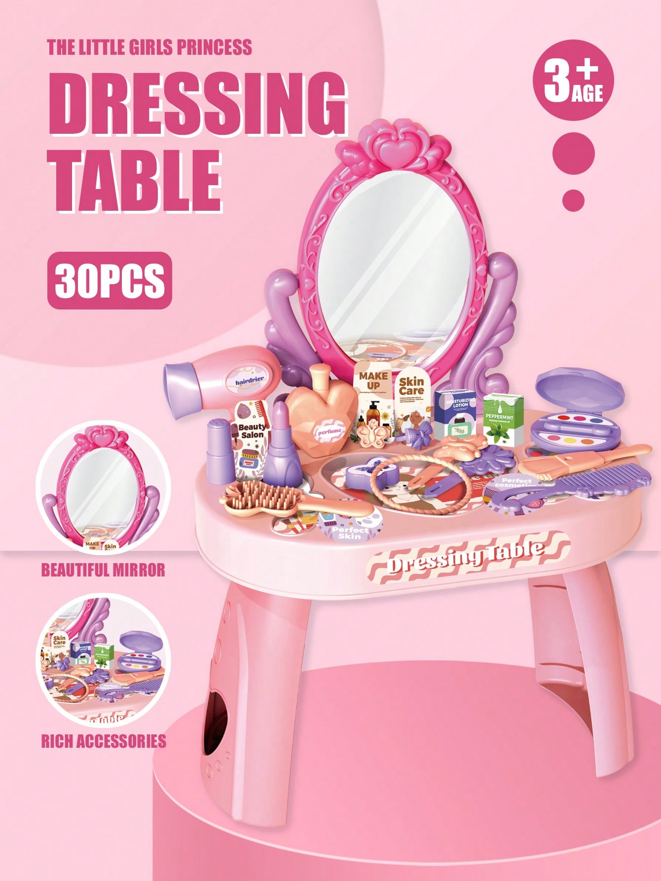 Kids Princess Vanity Dressing  - Beauty Makeup Girl 评论和价格