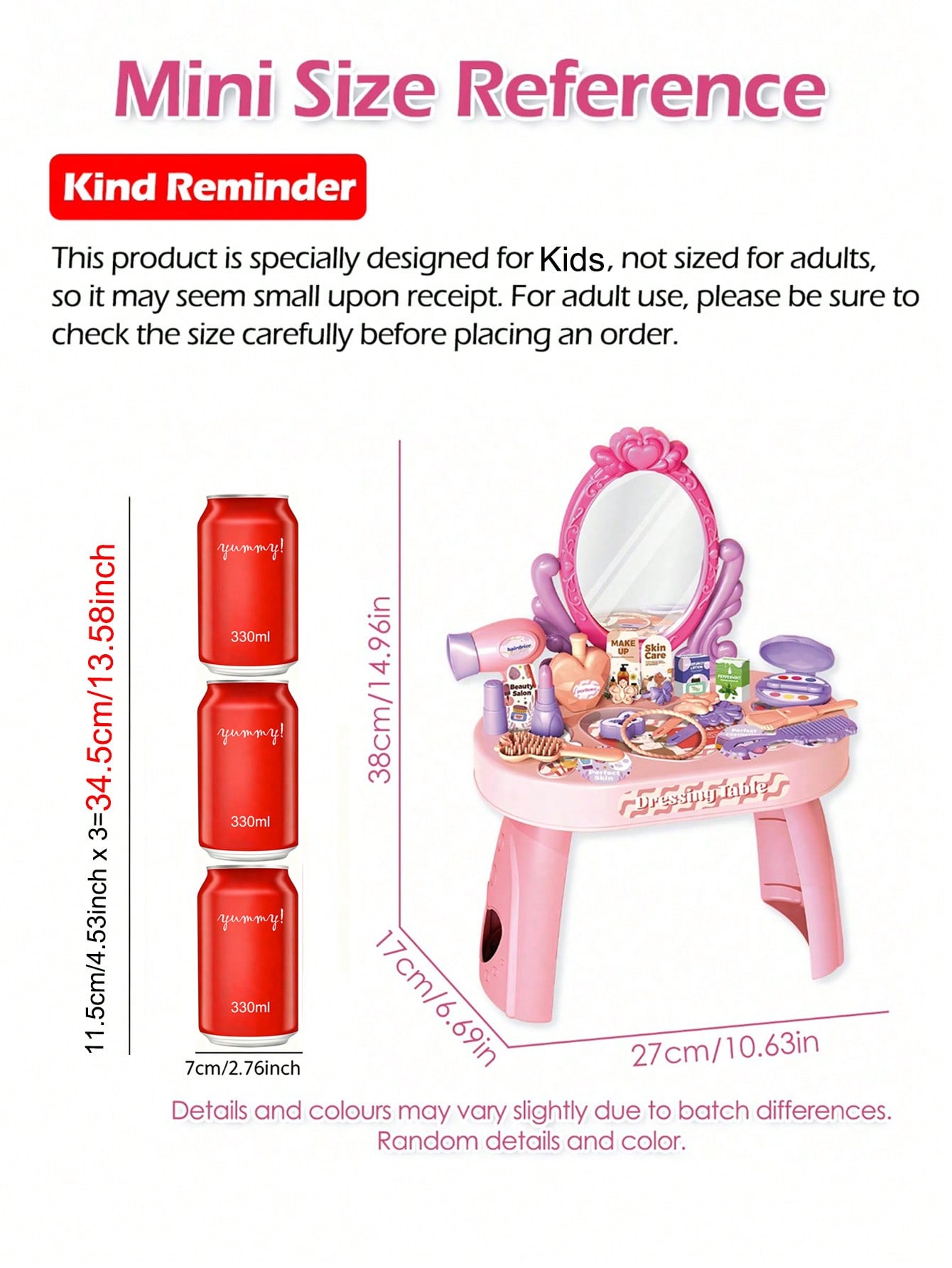 Kids Princess Vanity Dressing  - Beauty Makeup Girl 评论和价格