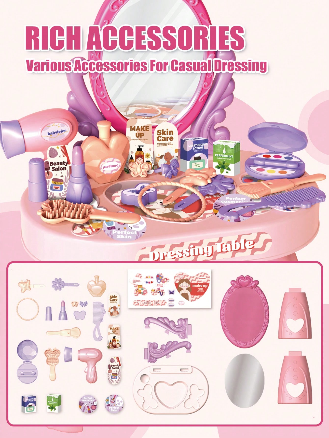 Kids Princess Vanity Dressing  - Beauty Makeup Girl 评论和价格