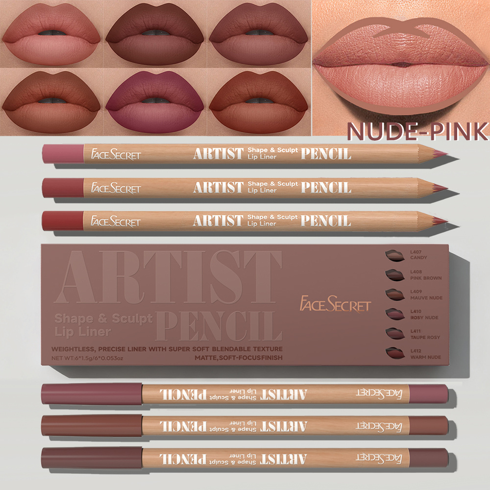 6pcs Set Artist Face Secret Li - Lip Liner Pencil 评论和价格