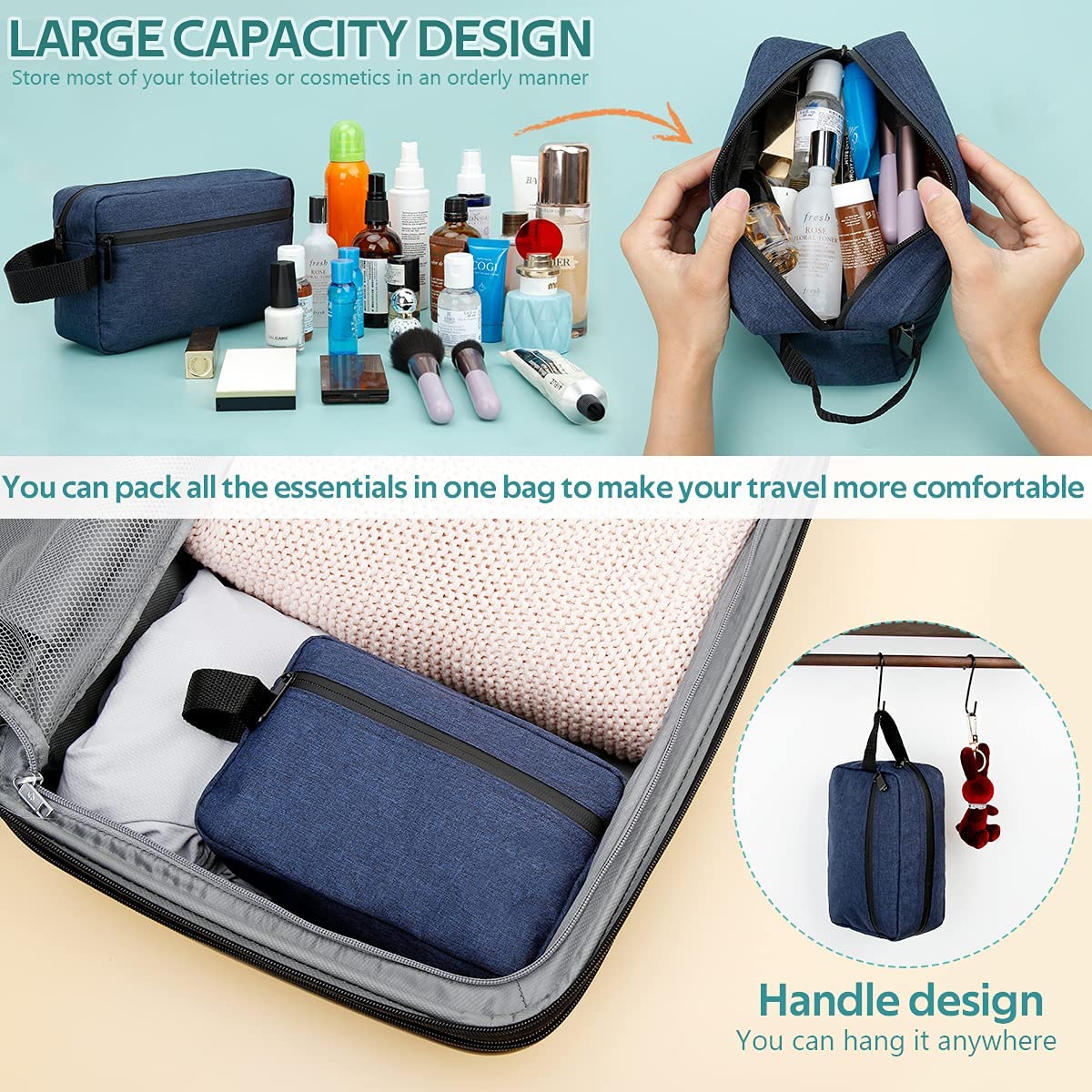 Travel Mens Toiletry Bag Women - Makeup Beauty Necessaire 评论和价格