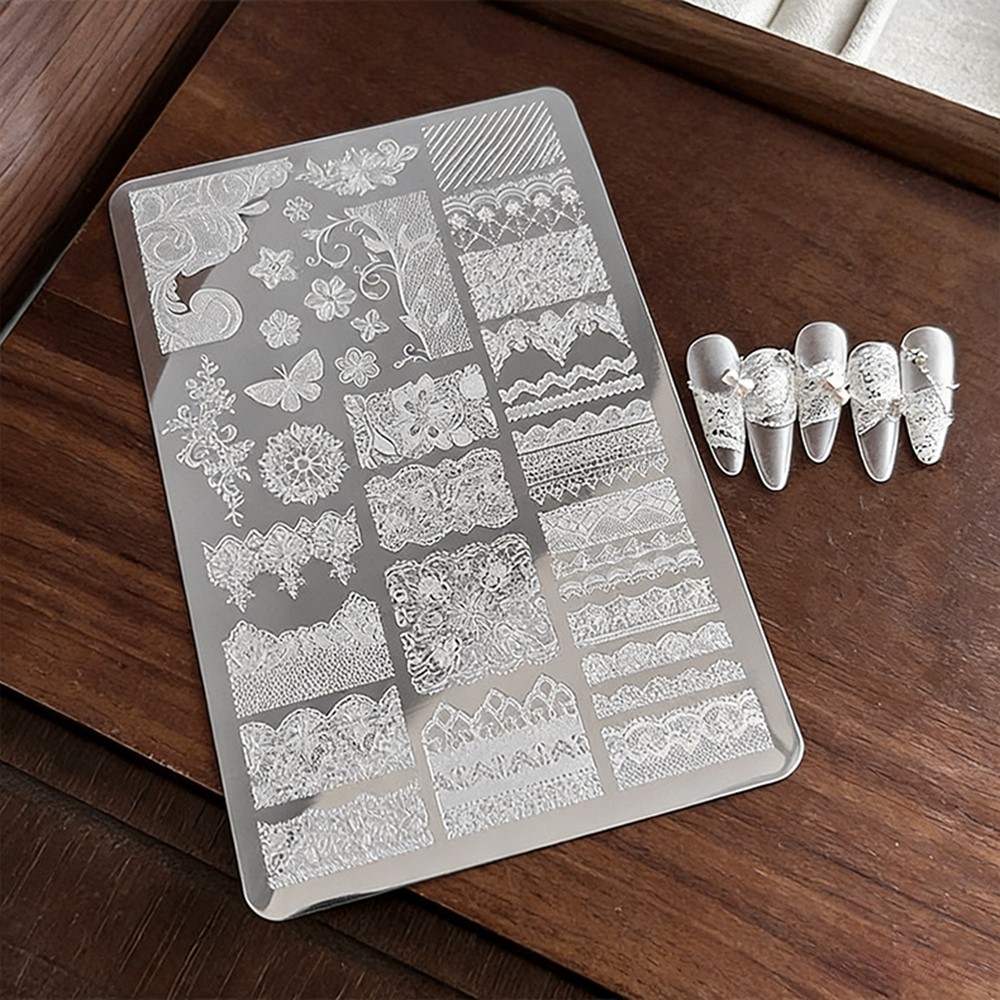 9*15cm 3D Lace Butterfly Nail  - Nail Art Stamping Kit 评论和价格
