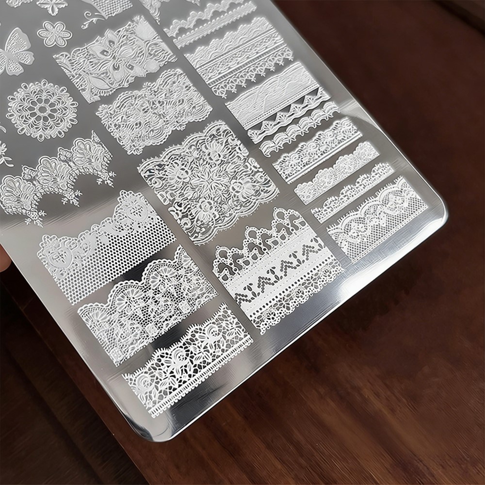 9*15cm 3D Lace Butterfly Nail  - Nail Art Stamping Kit 评论和价格