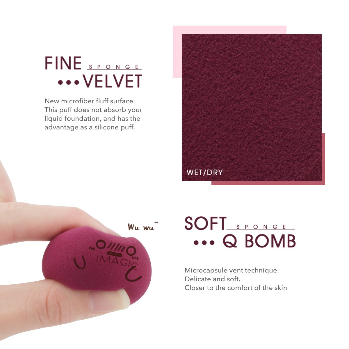 IMAGIC  Makeup Sponge Puff  Pr - Beauty Makeup Images 评论和价格
