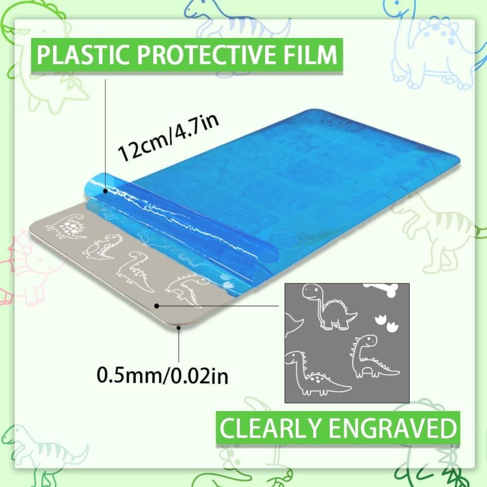 3pcs Dinosaur Nail Stamping Pl - Nail Art Stamping Kit 评论和价格
