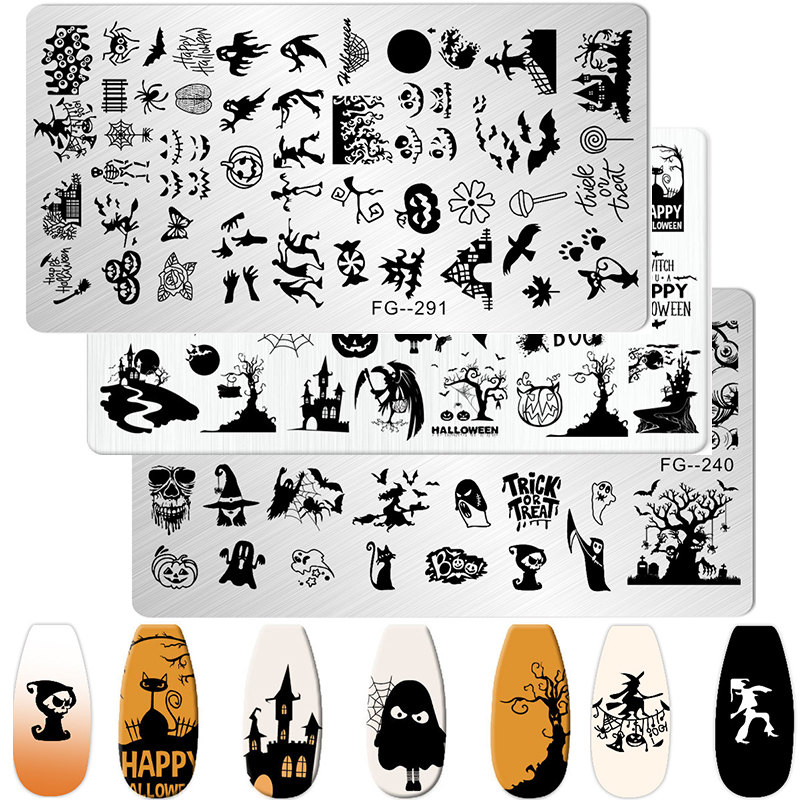 Cartoon Halloween Nail Art Sta - Nail Art Stamping Kit 评论和价格