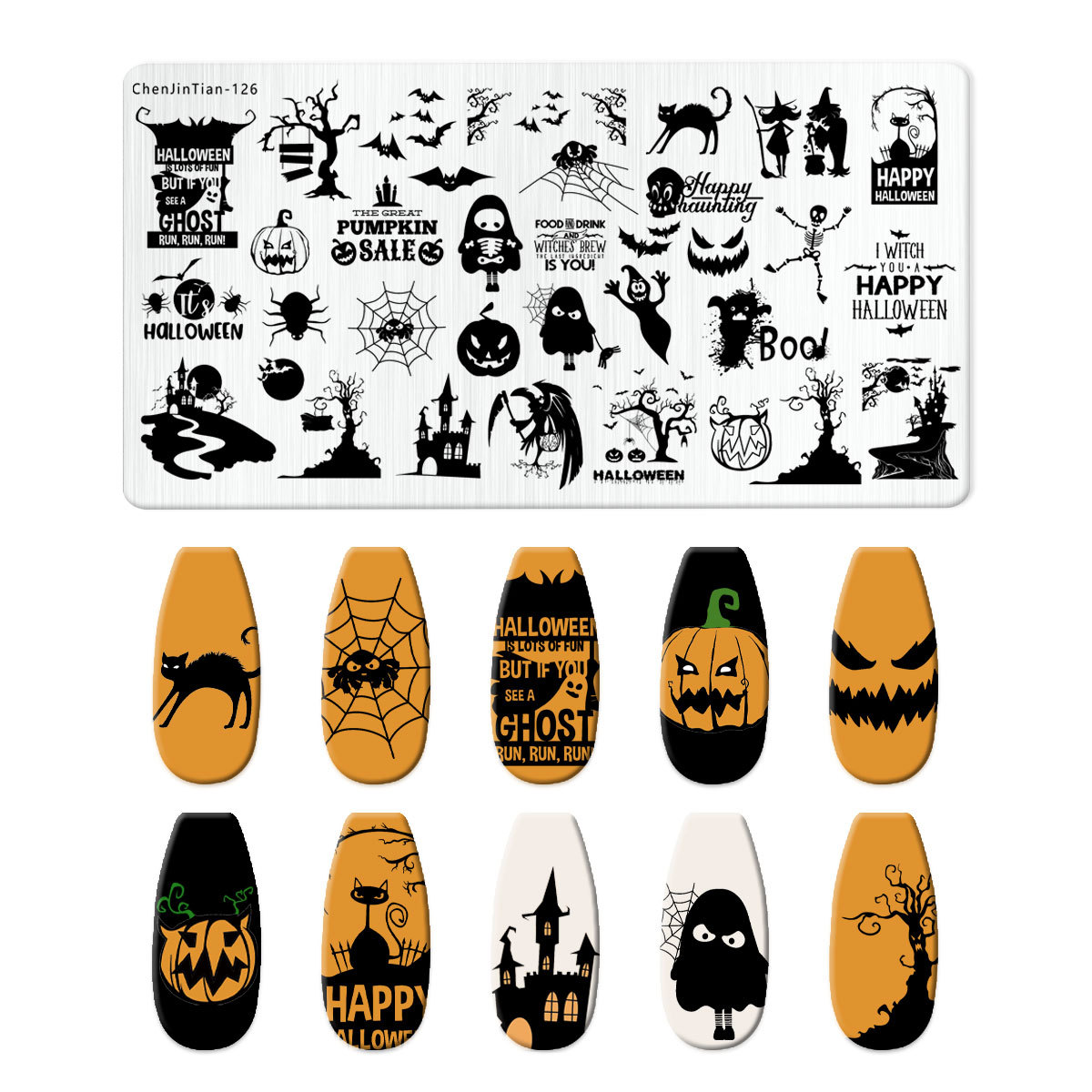 Cartoon Halloween Nail Art Sta - Nail Art Stamping Kit 评论和价格